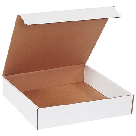 Box Packaging Corrugated Literature Mailers, 14"L x 14"W x 3"H, White ML14143